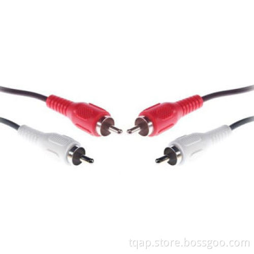 2 Phono Plugs to 2 Phono Plugs Audio Cable
